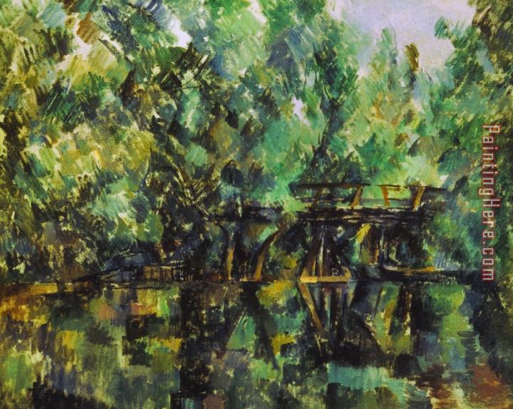 Paul Cezanne Bridge Over a Pond